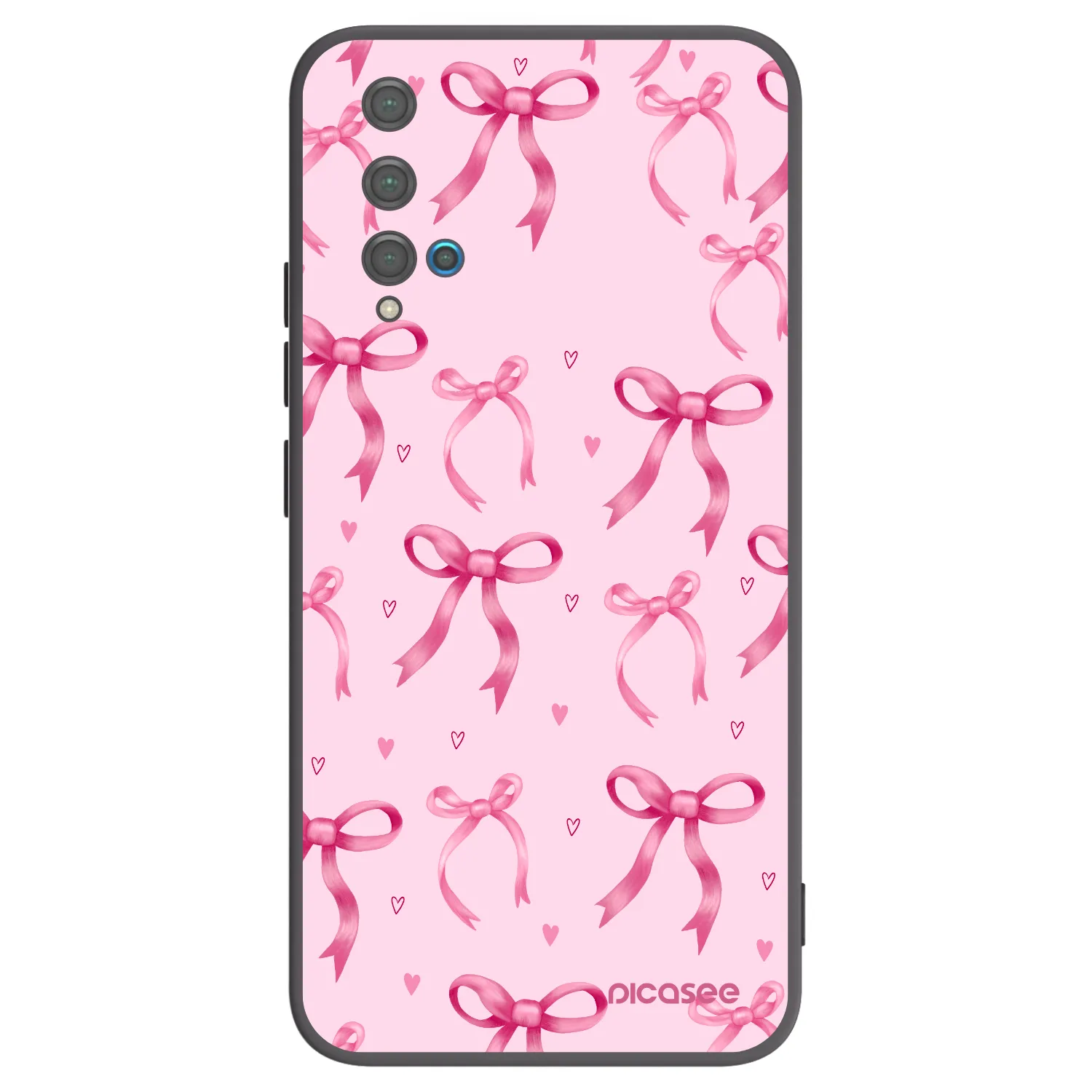 Picasee Μαύρη θήκη σιλικόνης για Huawei Nova 5T - Bow Aesthetic