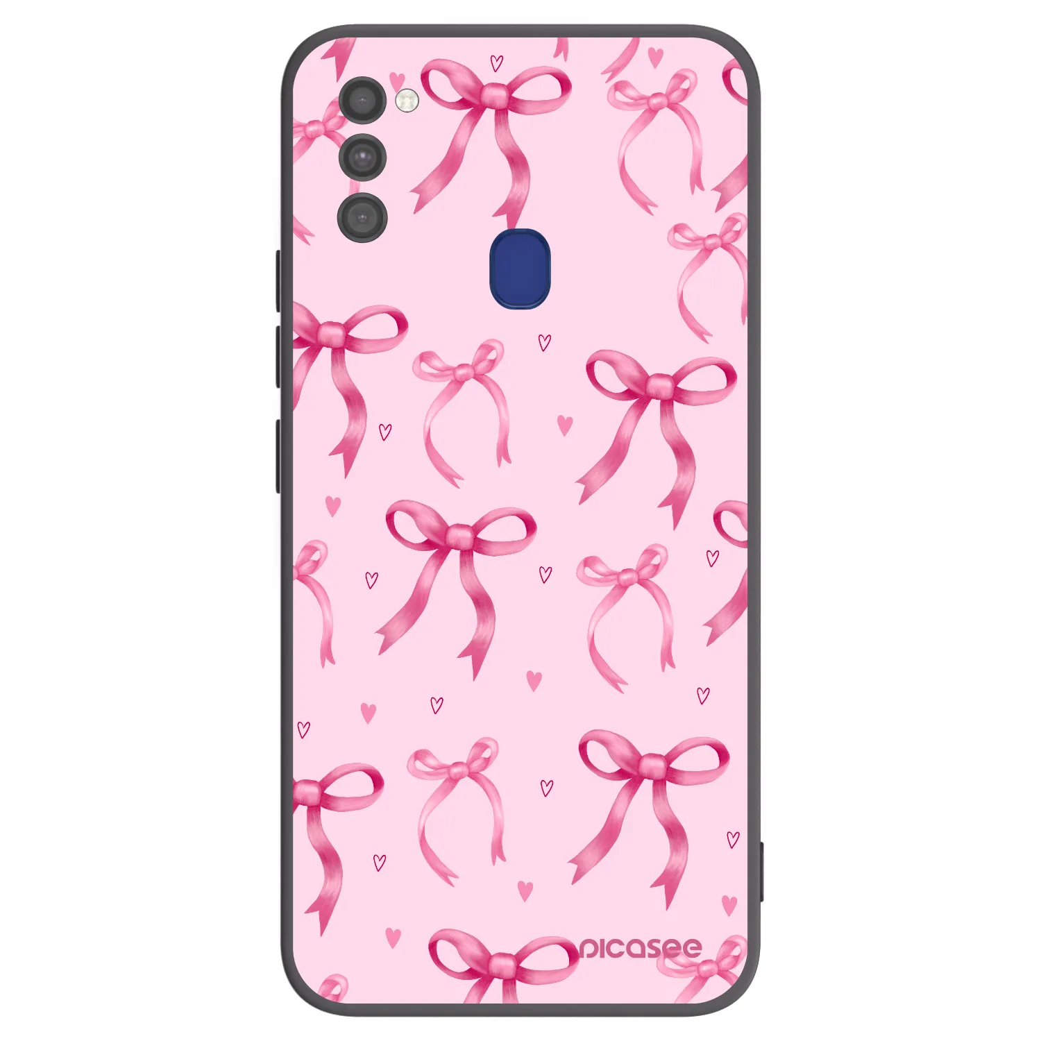 Picasee Μαύρη θήκη σιλικόνης για Samsung Galaxy M21 M215F - Bow Aesthetic