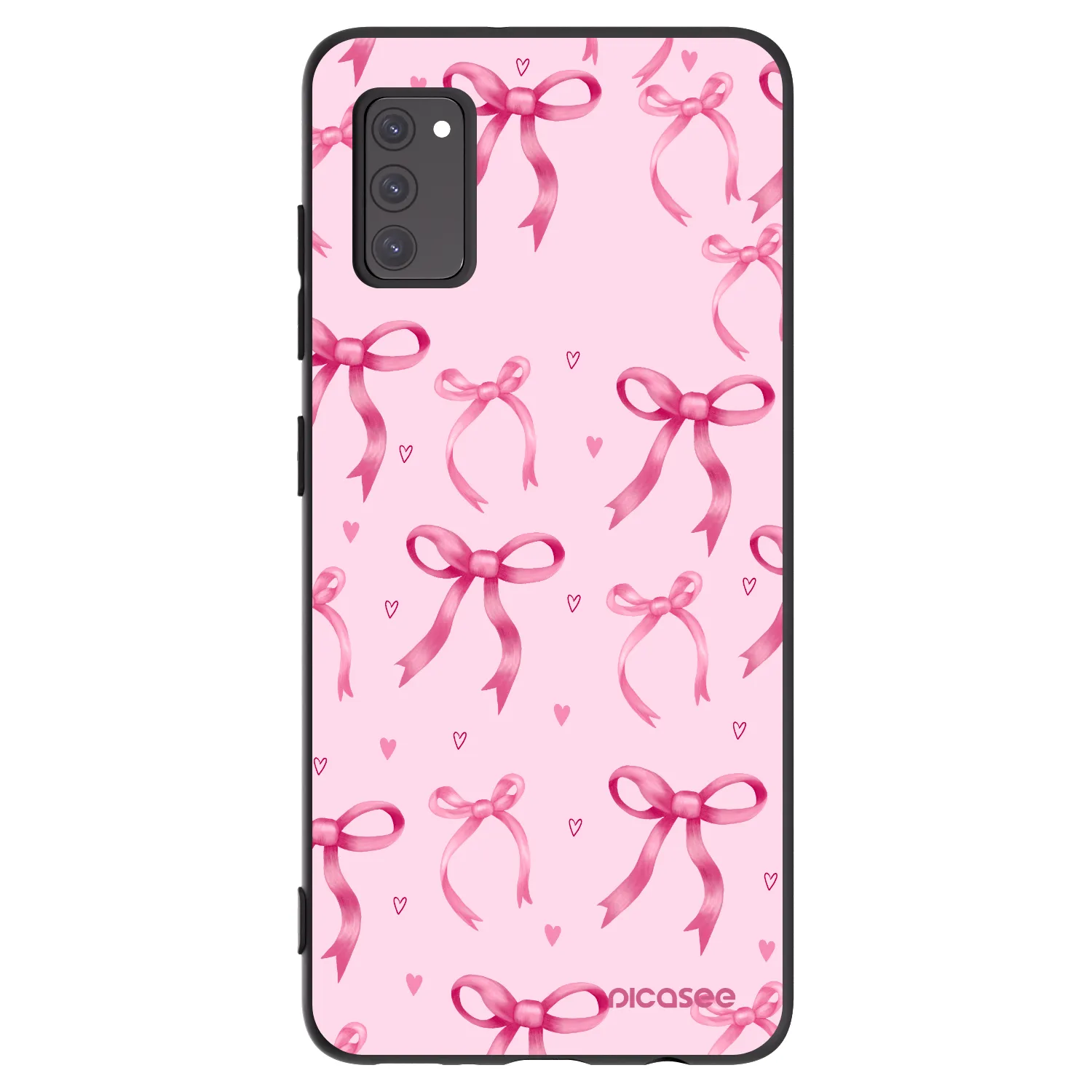 Picasee Μαύρη θήκη σιλικόνης για Samsung Galaxy A41 A415F - Bow Aesthetic