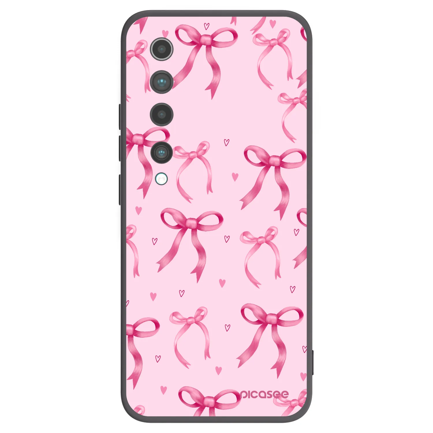 Picasee Μαύρη θήκη σιλικόνης για Xiaomi Mi 10 - Bow Aesthetic