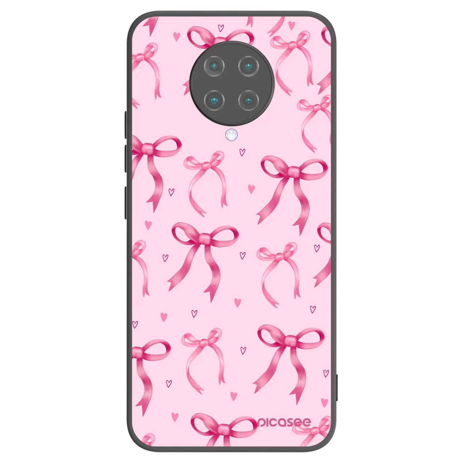 Picasee Μαύρη θήκη σιλικόνης για Xiaomi Poco F2 Pro - Bow Aesthetic