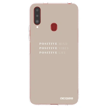 Picasee διαφανής θήκη σιλικόνης Samsung Galaxy A20s - Positive Vibes