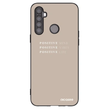 Picasee Μαύρη θήκη σιλικόνης για Realme 6i - Positive Vibes