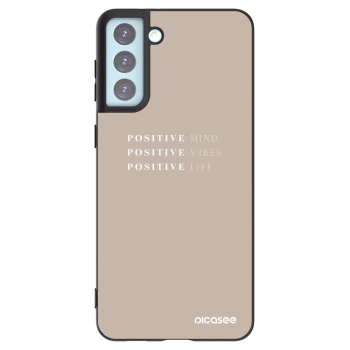 Picasee Μαύρη θήκη σιλικόνης για Samsung Galaxy S21+ 5G G996F - Positive Vibes