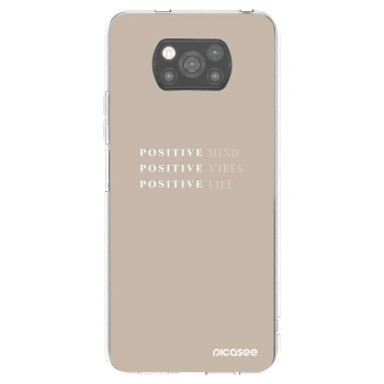 Picasee Μαύρη θήκη σιλικόνης για Xiaomi Poco X3 Pro - Positive Vibes