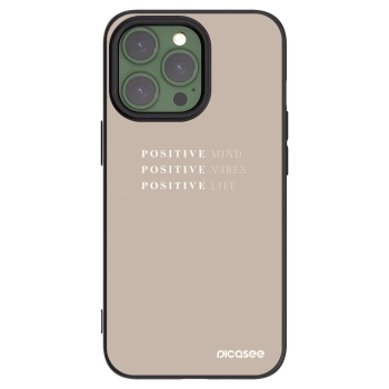 Picasee Μαύρη θήκη σιλικόνης για Apple iPhone 13 Pro - Positive Vibes