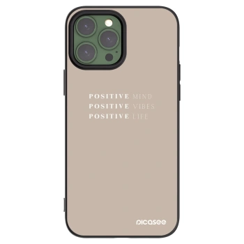Picasee Μαύρη θήκη σιλικόνης για Apple iPhone 13 Pro Max - Positive Vibes