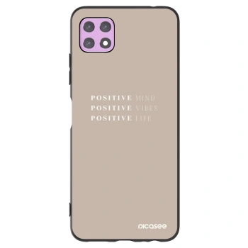Picasee Μαύρη θήκη σιλικόνης για Samsung Galaxy A22 A226B 5G - Positive Vibes