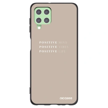 Picasee Μαύρη θήκη σιλικόνης για Samsung Galaxy A22 A225F 4G - Positive Vibes