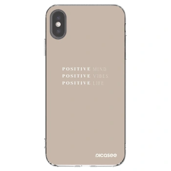 Picasee διαφανής θήκη σιλικόνης Apple iPhone XS Max - Positive Vibes