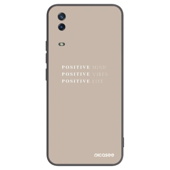 Picasee Μαύρη θήκη σιλικόνης για Vivo Y11s - Positive Vibes