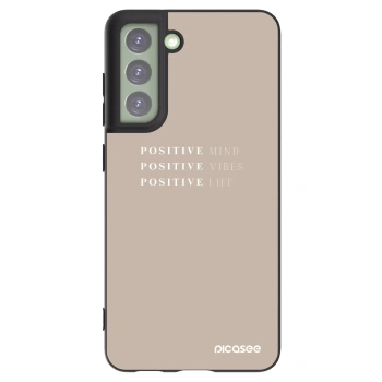Picasee Μαύρη θήκη σιλικόνης για Samsung Galaxy S21 FE 5G - Positive Vibes