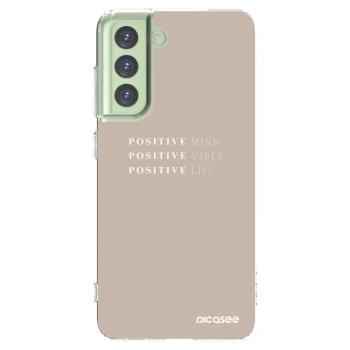 Picasee διαφανής θήκη σιλικόνης Samsung Galaxy S21 FE 5G - Positive Vibes