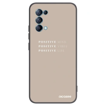 Picasee Μαύρη θήκη σιλικόνης για OPPO A16s - Positive Vibes