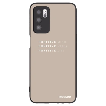 Picasee Μαύρη θήκη σιλικόνης για OPPO A16 - Positive Vibes