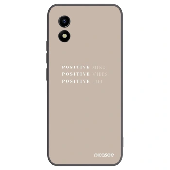 Picasee Μαύρη θήκη σιλικόνης για Vivo Y01 - Positive Vibes
