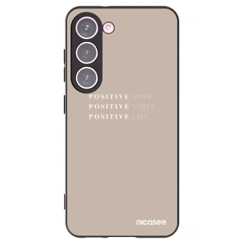 Picasee Μαύρη θήκη σιλικόνης για Samsung Galaxy S23 5G - Positive Vibes