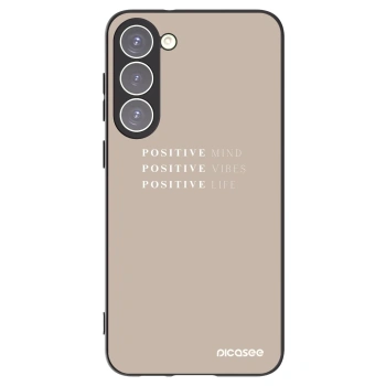 Picasee Μαύρη θήκη σιλικόνης για Samsung Galaxy S23+ 5G - Positive Vibes