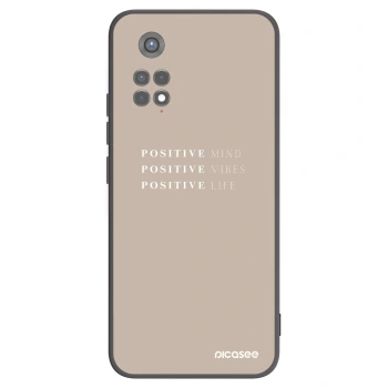 Picasee Μαύρη θήκη σιλικόνης για Xiaomi Redmi Note 11S 5G - Positive Vibes