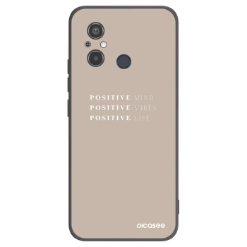 Picasee Μαύρη θήκη σιλικόνης για Xiaomi Redmi 12C - Positive Vibes