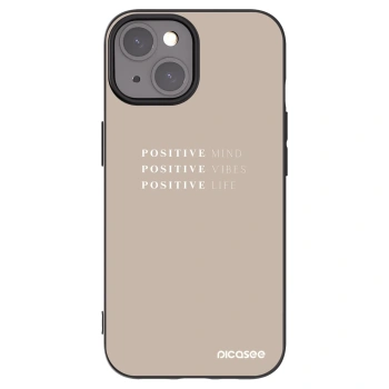 Picasee Μαύρη θήκη σιλικόνης για Apple iPhone 15 - Positive Vibes