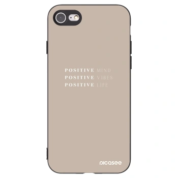 Picasee Μαύρη θήκη σιλικόνης για Apple iPhone 7 - Positive Vibes