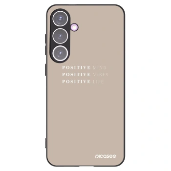 Picasee Μαύρη θήκη σιλικόνης για Samsung Galaxy S24+ S926B 5G - Positive Vibes