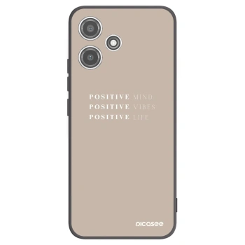 Picasee Μαύρη θήκη σιλικόνης για Xiaomi Redmi 12 5G - Positive Vibes