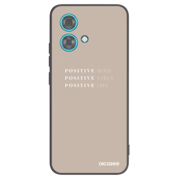 Picasee Μαύρη θήκη σιλικόνης για Motorola Edge 40 Neo - Positive Vibes