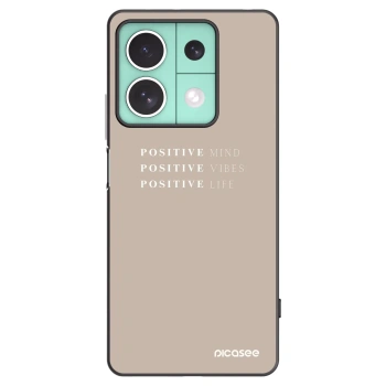 Picasee Μαύρη θήκη σιλικόνης για Xiaomi Redmi Note 13 5G - Positive Vibes