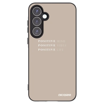 Picasee Μαύρη θήκη σιλικόνης για Samsung Galaxy A55 5G A556B - Positive Vibes