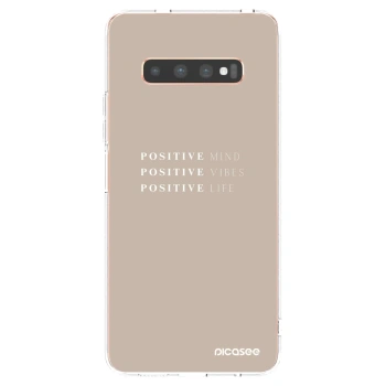Picasee διαφανής θήκη σιλικόνης Samsung Galaxy S10 Plus G975 - Positive Vibes