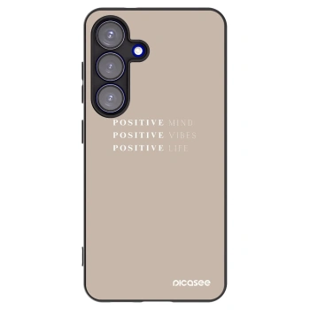 Picasee Μαύρη θήκη σιλικόνης για Samsung Galaxy S25 5G - Positive Vibes