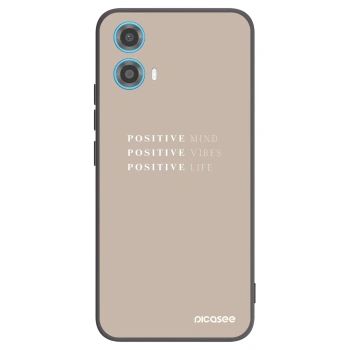 Picasee Μαύρη θήκη σιλικόνης για Motorola Moto G34 5G - Positive Vibes