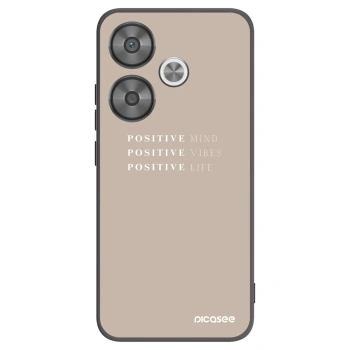 Picasee Μαύρη θήκη σιλικόνης για Xiaomi Poco F6 - Positive Vibes