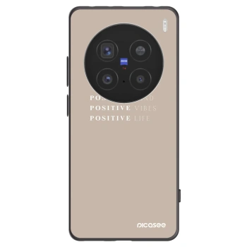Picasee Μαύρη θήκη σιλικόνης για Vivo X200 Pro - Positive Vibes