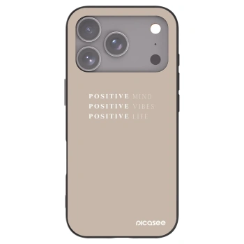 Picasee Μαύρη θήκη σιλικόνης για Apple iPhone 17 Pro - Positive Vibes