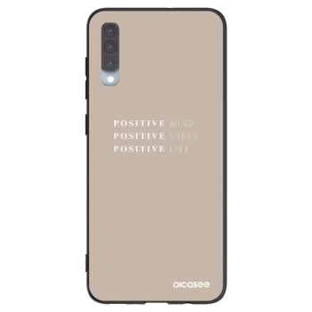 Picasee Μαύρη θήκη σιλικόνης για Samsung Galaxy A70 A705F - Positive Vibes