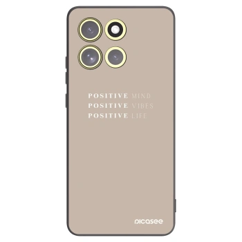Picasee Μαύρη θήκη σιλικόνης για Motorola Moto G86 5G - Positive Vibes