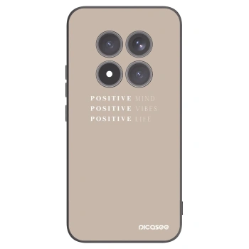 Picasee Μαύρη θήκη σιλικόνης για Xiaomi Redmi Note 15 Pro+ - Positive Vibes