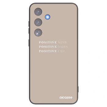 Picasee Μαύρη θήκη σιλικόνης για Samsung Galaxy S25 FE 5G - Positive Vibes