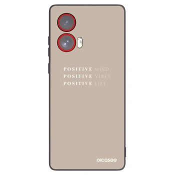 Picasee Μαύρη θήκη σιλικόνης για Motorola Edge 50 Fusion - Positive Vibes