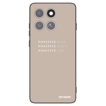 Picasee Μαύρη θήκη σιλικόνης για Motorola Edge 60 Fusion - Positive Vibes