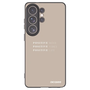 Picasee Μαύρη θήκη σιλικόνης για Samsung Galaxy S26 Ultra - Positive Vibes