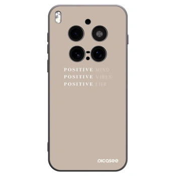 Picasee Μαύρη θήκη σιλικόνης για Vivo X300 Pro - Positive Vibes