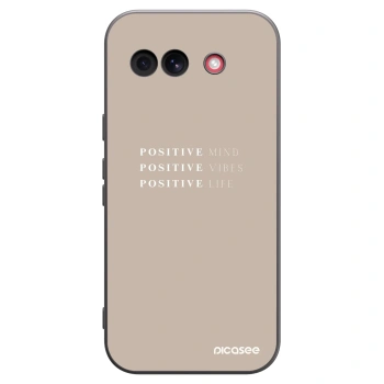 Picasee Μαύρη θήκη σιλικόνης για Google Pixel 10a - Positive Vibes