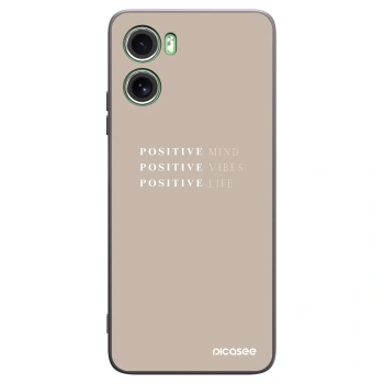 Picasee Μαύρη θήκη σιλικόνης για Motorola Moto G06 - Positive Vibes