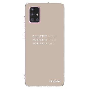 Picasee διαφανής θήκη σιλικόνης Samsung Galaxy A71 A715F - Positive Vibes