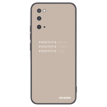Picasee Μαύρη θήκη σιλικόνης για Samsung Galaxy S20 G980F - Positive Vibes