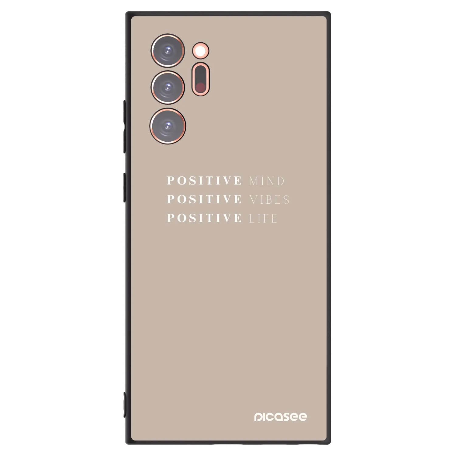 Picasee Μαύρη θήκη σιλικόνης για Samsung Galaxy Note 20 Ultra - Positive Vibes